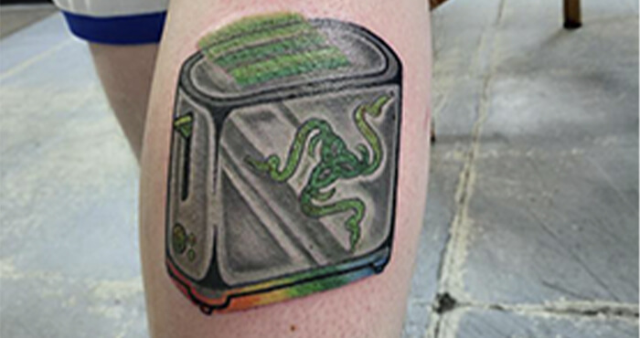 Razer тостер татуировка зеленая